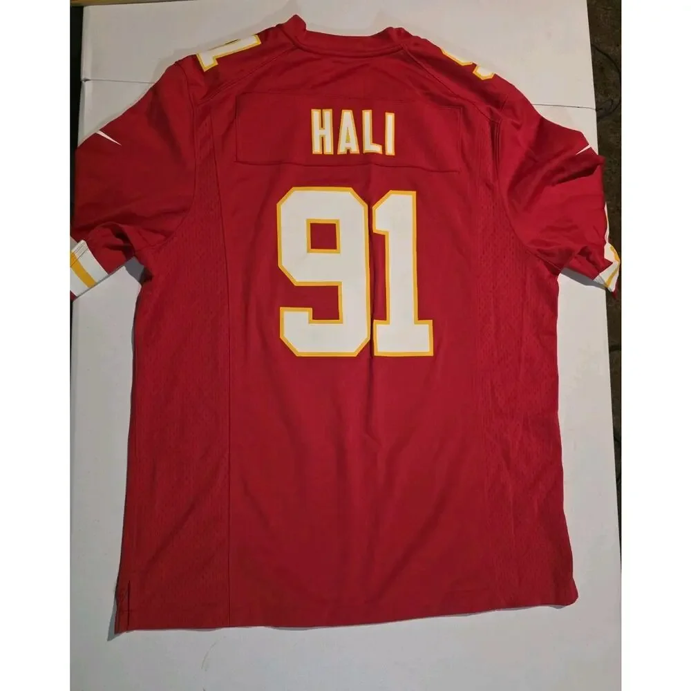 Kansas City Chiefs Nike On Field Jersey NFL Tamba Hali #91 Men’s L Red